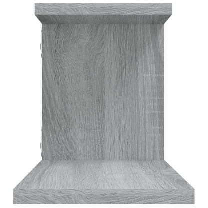 Tv-Wandschap 25X8X23 Cm Bewerkt Hout Eikenkleur Grijs sonoma