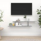 Tv-wandschap 125x18x23 cm bewerkt hout grijs sonoma