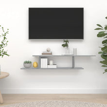 Tv-Wandschap 25X8X23 Cm Bewerkt Hout Eikenkleur Grijs sonoma