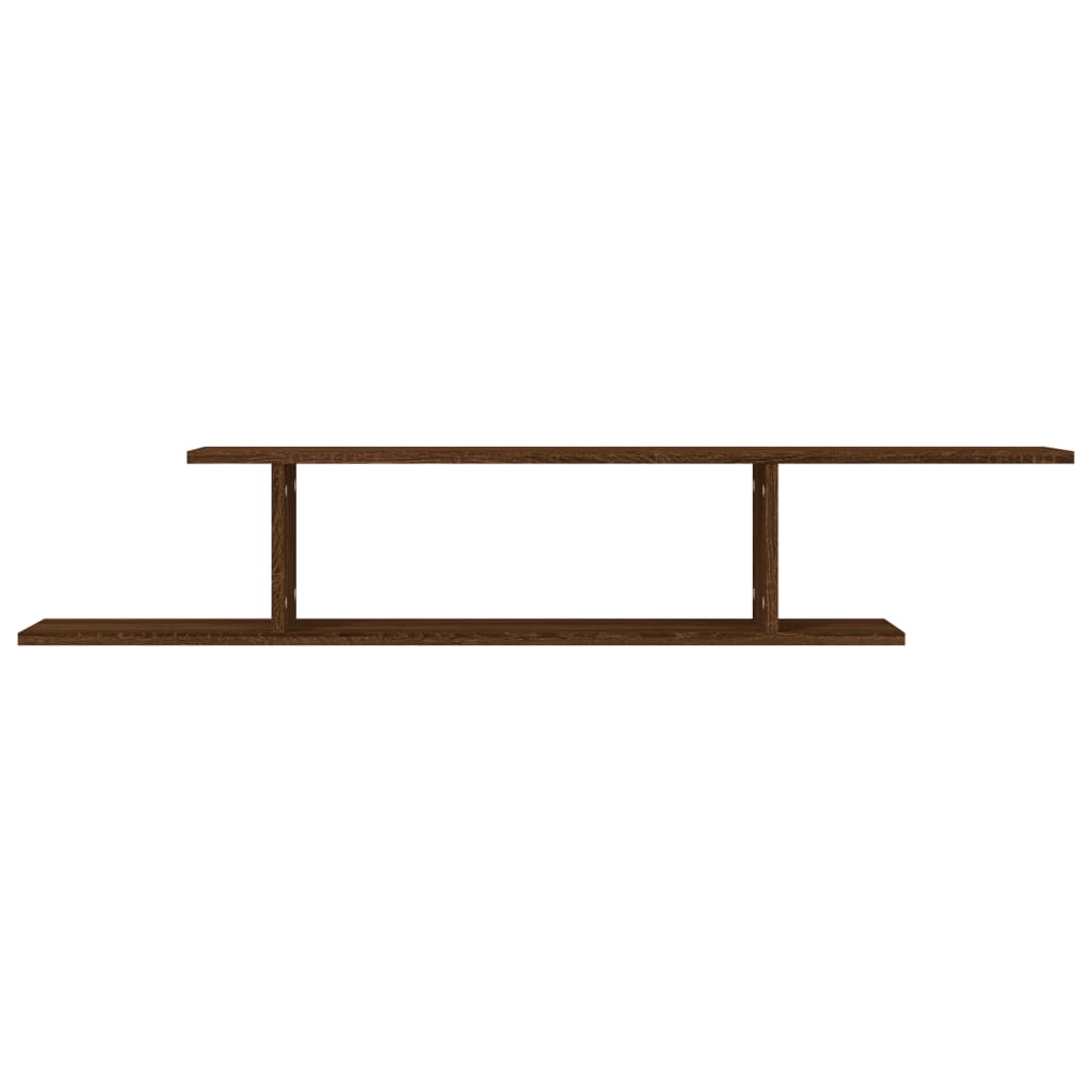 Tv-wandschap 125x18x23 cm bewerkt hout bruin eikenkleur