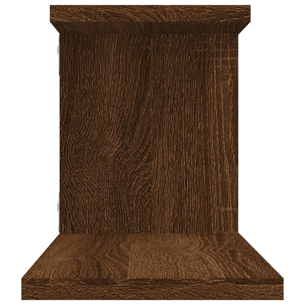 Tv-wandschap 125x18x23 cm bewerkt hout bruin eikenkleur