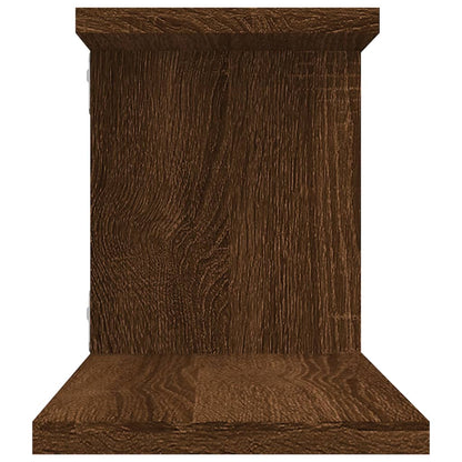 Tv-wandschap 125x18x23 cm bewerkt hout bruin eikenkleur