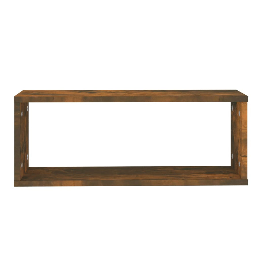 Wandschappen Kubus 2 St 60X15X23 Cm Bewerkt Hout Gerookt Eiken