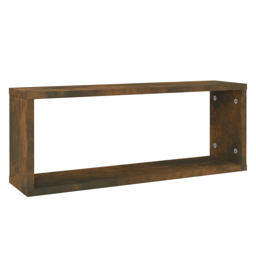 Wandschappen Kubus 4 St 60X15X23 Cm Bewerkt Hout Gerookt Eiken