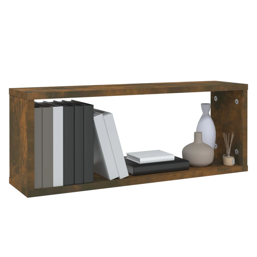 Wandschappen Kubus 6 St 60X15X23 Cm Bewerkt Hout Gerookt Eiken