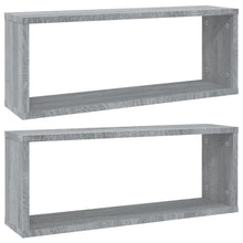 Wandschappen Kubus 2 St 60X15X23 Cm Bewerkt Hout Grijs Sonoma