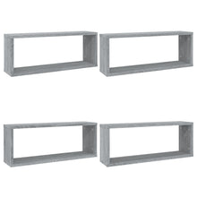 Wandschappen Kubus 60X15X23 Cm Bewerkt Hout 4 Grijs sonoma