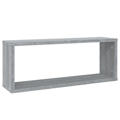 Wandschappen Kubus 60X15X23 Cm Bewerkt Hout 4 Grijs sonoma