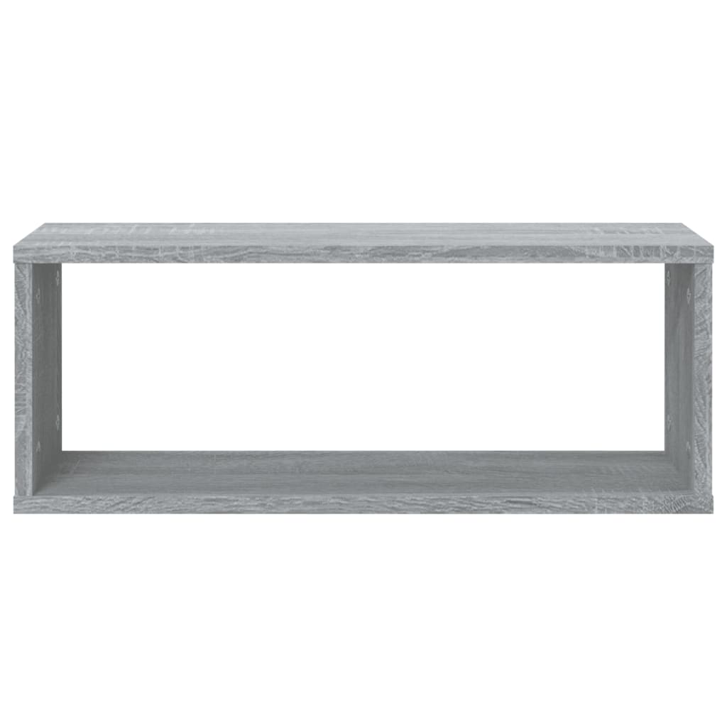 Wandschappen Kubus 60X15X23 Cm Bewerkt Hout 4 Grijs sonoma