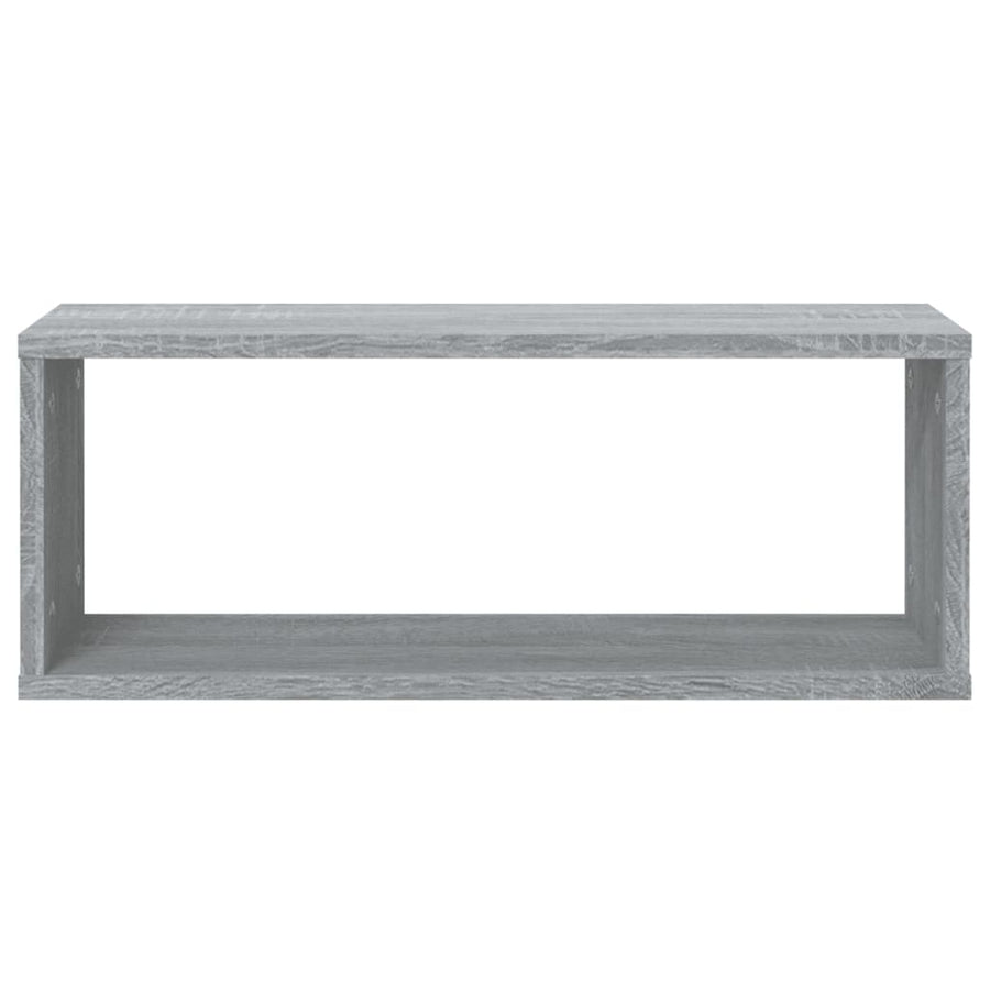 Wandschappen Kubus 60X15X23 Cm Bewerkt Hout 4 Grijs sonoma