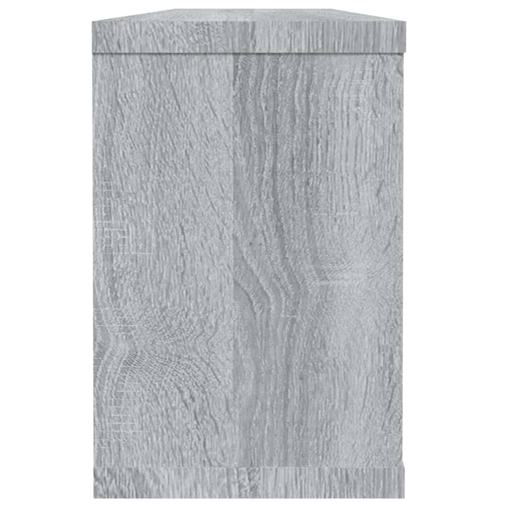 Wandschappen Kubus 60X15X23 Cm Bewerkt Hout 4 Grijs sonoma