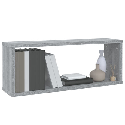 Wandschappen Kubus 6 St 60X15X23 Cm Bewerkt Hout Grijs Sonoma