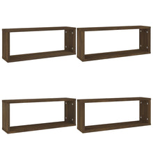 Wandschappen Kubus 4 St 60X15X23 Cm Bewerkt Hout Bruineiken bruin eikenkleur