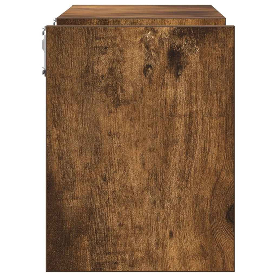 Wandschappen 100X15X20 Cm Bewerkt Hout Kleur Gerookt eiken