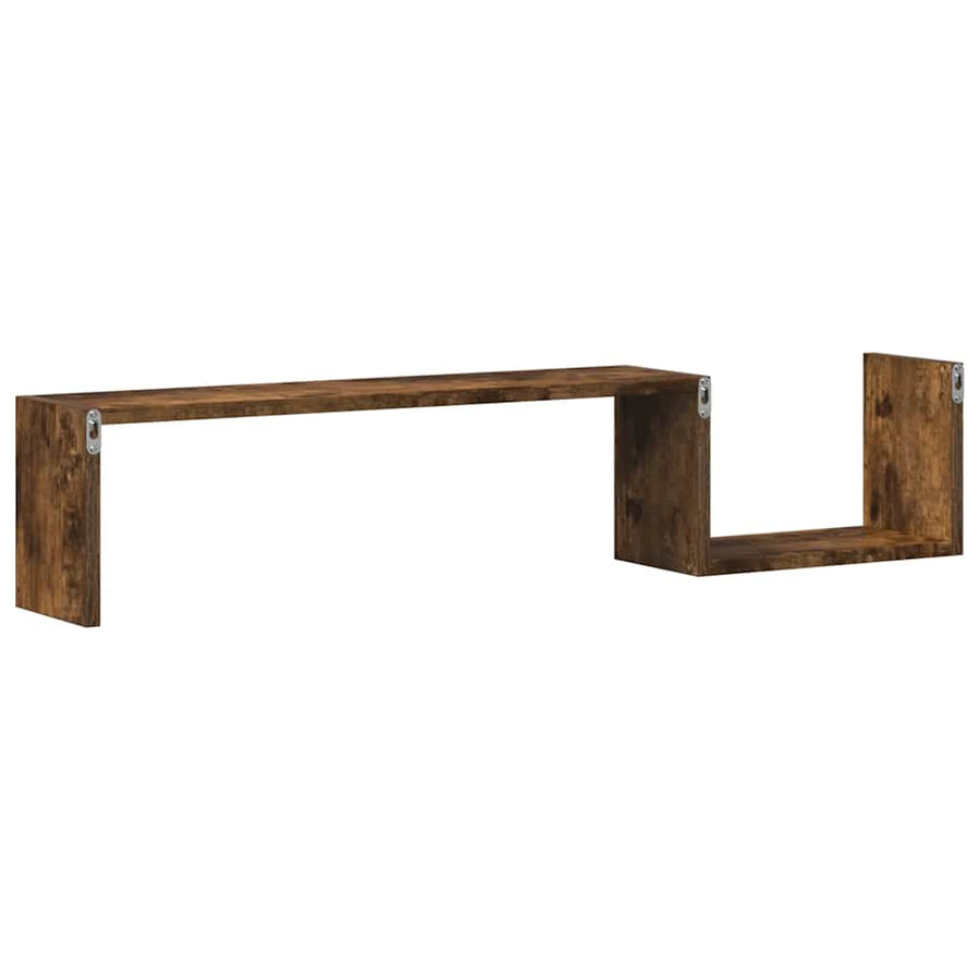 Wandschappen 100X15X20 Cm Bewerkt Hout Kleur Gerookt eiken