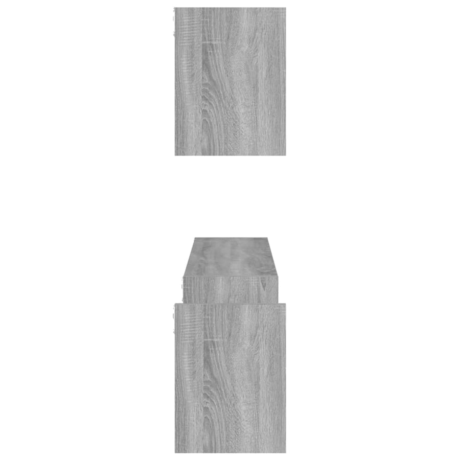 Wandschappen 100X15X0 Cm Bewerkt Hout Eiken Grijs sonoma