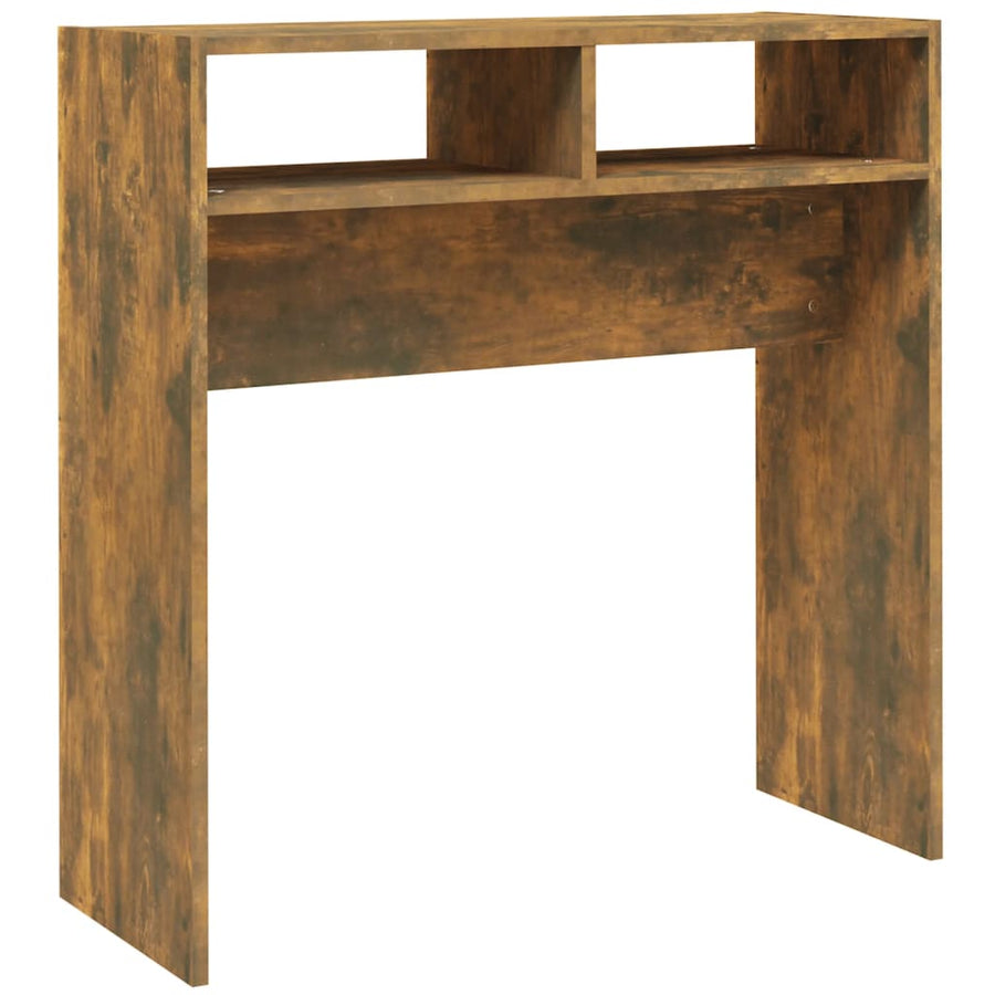 Wandtafel 78X30X80 Cm Bewerkt Hout Kleurig Gerookt eiken