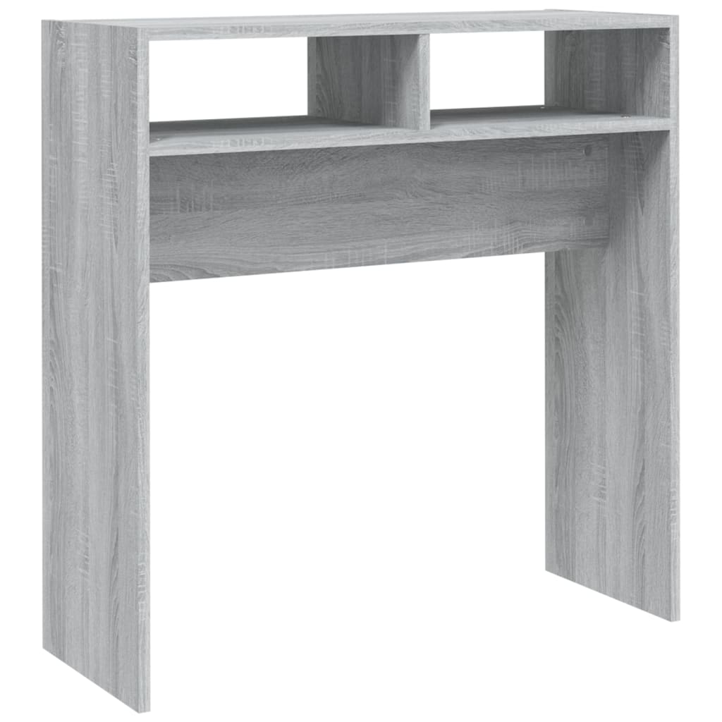 Wandtafel 78X30X80 Cm Bewerkt Hout Eikenkleurig Grijs sonoma