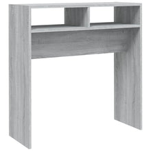 Wandtafel 78X30X80 Cm Bewerkt Hout Eikenkleurig Grijs sonoma