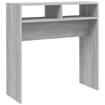 Wandtafel 78X30X80 Cm Bewerkt Hout Eikenkleurig Grijs sonoma
