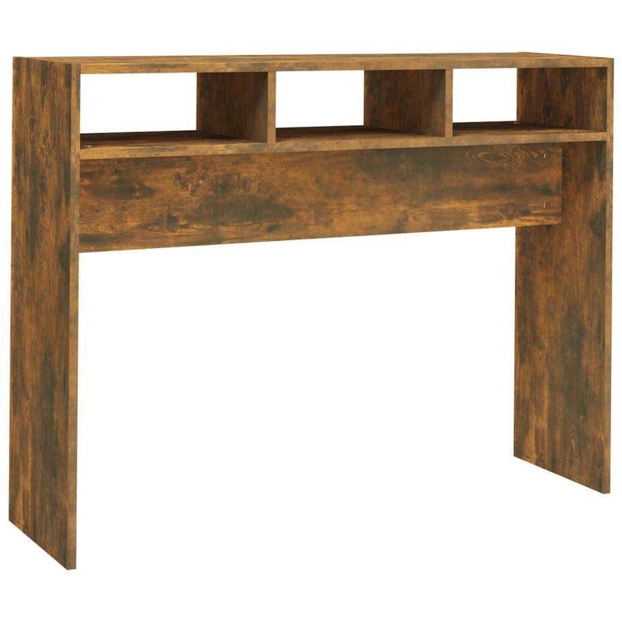 Wandtafel 105x30x80 cm bewerkt hout gerookt eikenkleurig Gerookt eiken