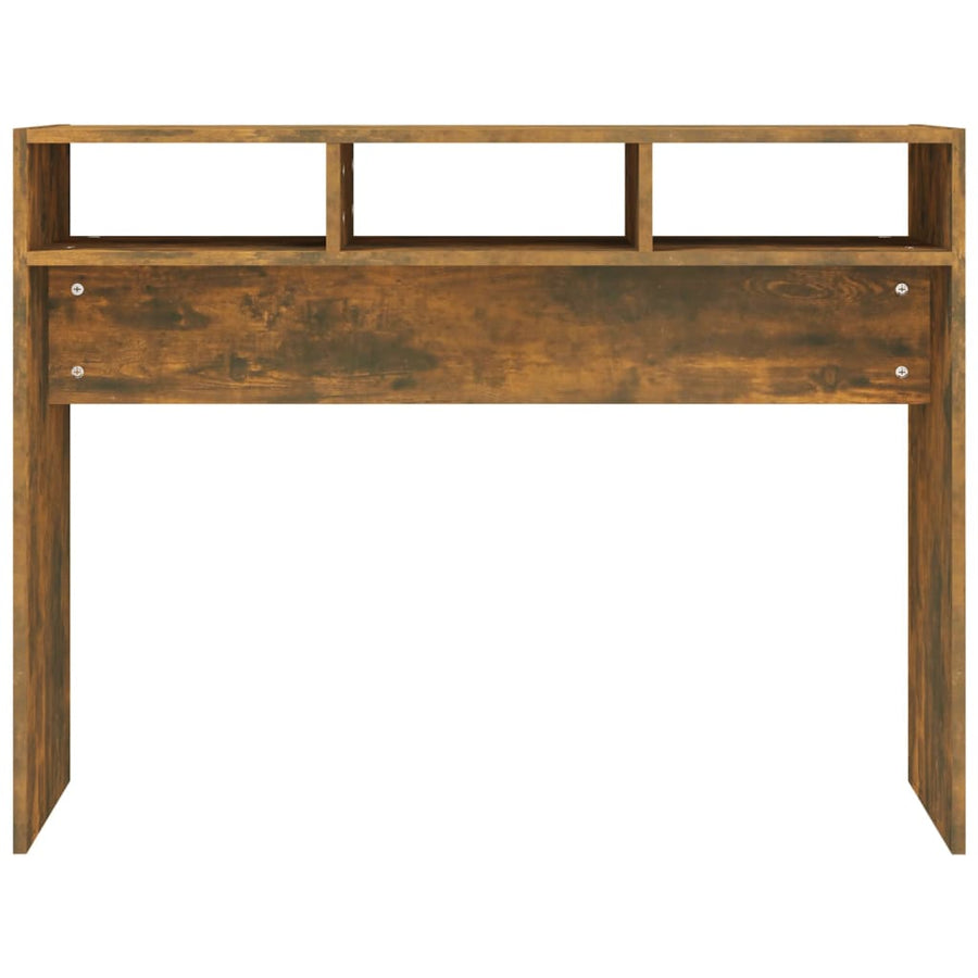 Wandtafel 105x30x80 cm bewerkt hout gerookt eikenkleurig Gerookt eiken