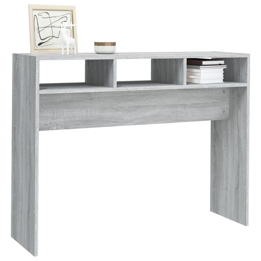 Wandtafel 105x30x80 cm bewerkt hout grijs sonoma eikenkleurig Grijs sonoma