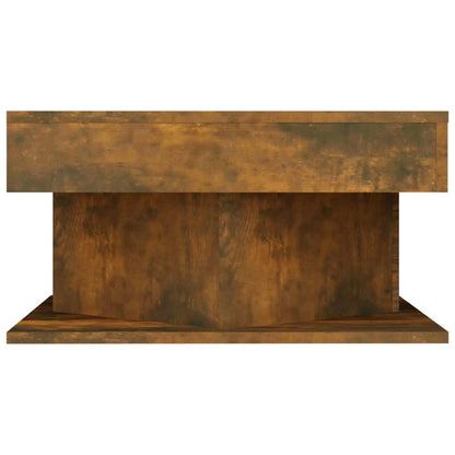 Salontafel 57x57x30 cm bewerkt hout gerookt eikenkleurig Gerookt eiken
