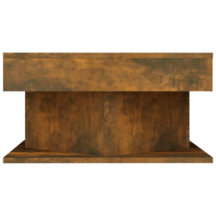 Salontafel 57x57x30 cm bewerkt hout gerookt eikenkleurig Gerookt eiken