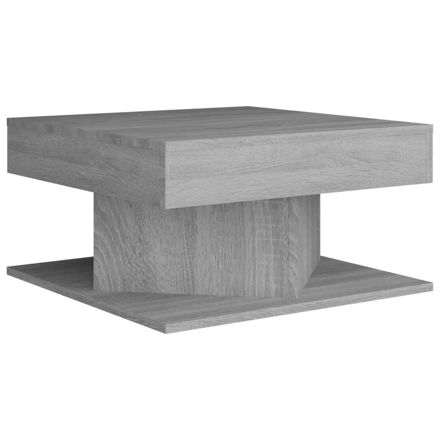Salontafel 57x57x30 cm bewerkt hout grijs sonoma eikenkleurig Grijs sonoma