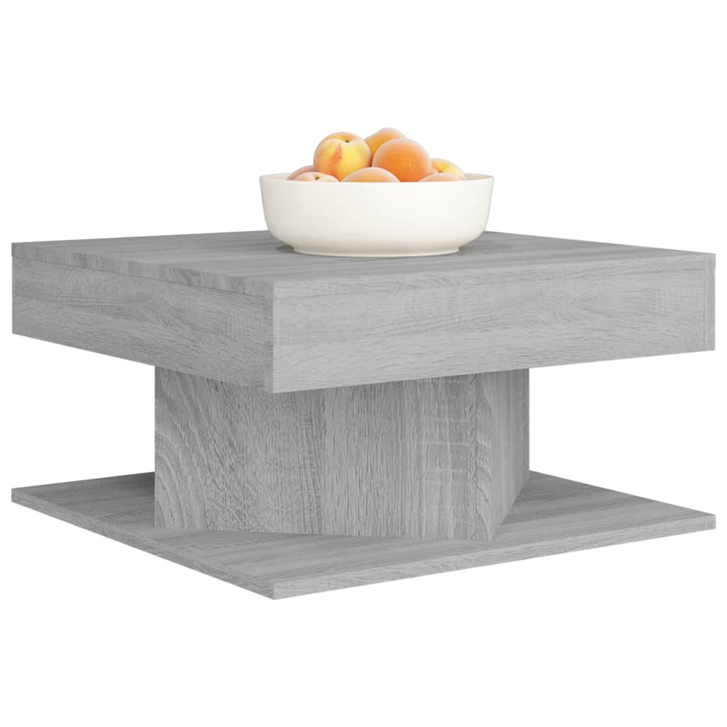 Salontafel 57x57x30 cm bewerkt hout grijs sonoma eikenkleurig Grijs sonoma