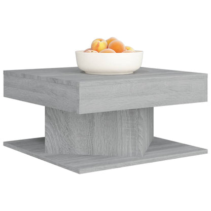 Salontafel 57x57x30 cm bewerkt hout grijs sonoma eikenkleurig Grijs sonoma