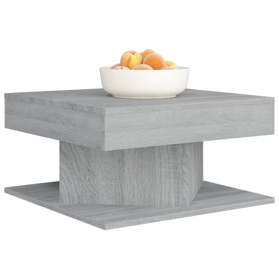 Salontafel 57x57x30 cm bewerkt hout grijs sonoma eikenkleurig Grijs sonoma