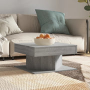 Salontafel 57x57x30 cm bewerkt hout grijs sonoma
