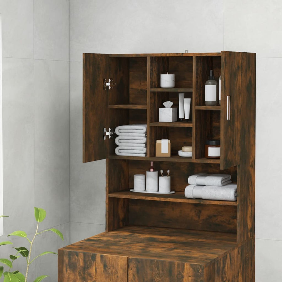 Wasmachinekast 70,5x25,5x90 cm gerookt eikenkleurig Gerookt eiken