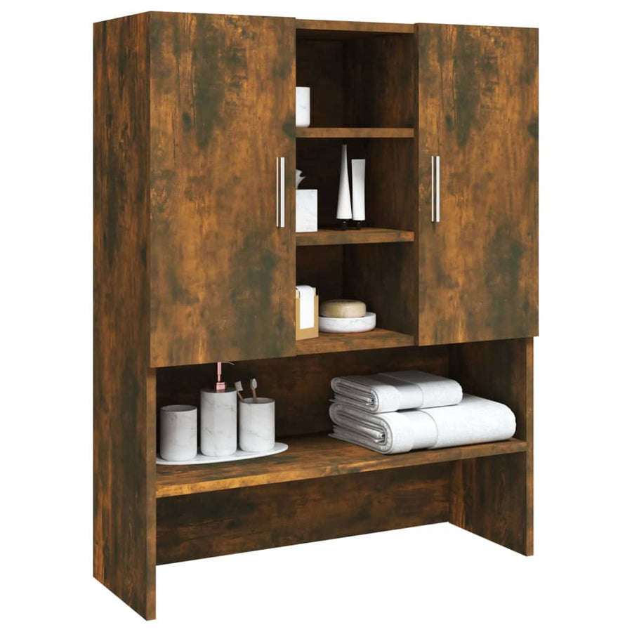 Wasmachinekast 70,5x25,5x90 cm gerookt eikenkleurig Gerookt eiken