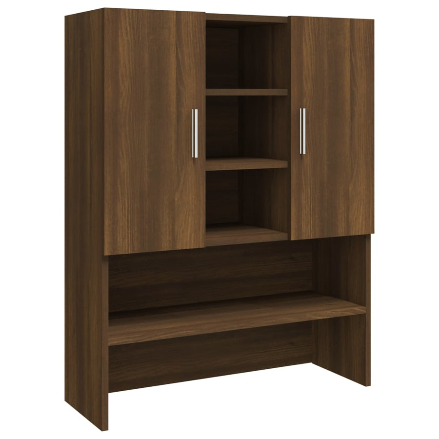 Wasmachinekast 70,5x25,5x90 cm bruineikenkleurig bruin eikenkleur