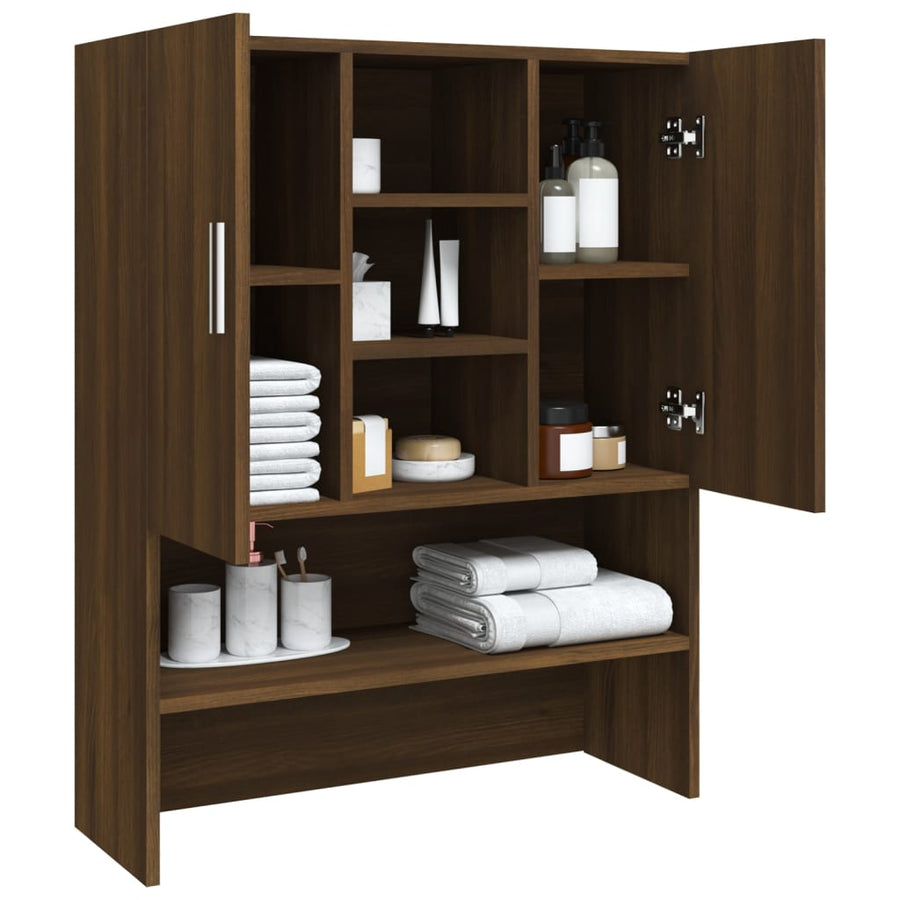 Wasmachinekast 70,5x25,5x90 cm bruineikenkleurig bruin eikenkleur