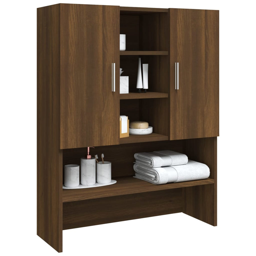 Wasmachinekast 70,5x25,5x90 cm bruineikenkleurig bruin eikenkleur