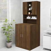 Wasmachinekast 70,5x25,5x90 cm bruin eiken