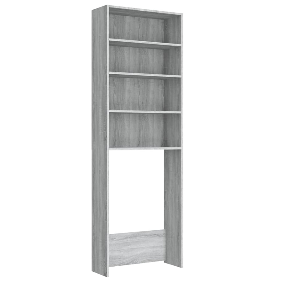 Wasmachinekast 64x24x190 cm grijs sonoma eikenkleurig Grijs sonoma