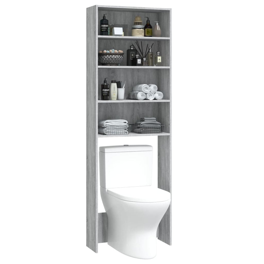 Wasmachinekast 64x24x190 cm grijs sonoma eikenkleurig Grijs sonoma