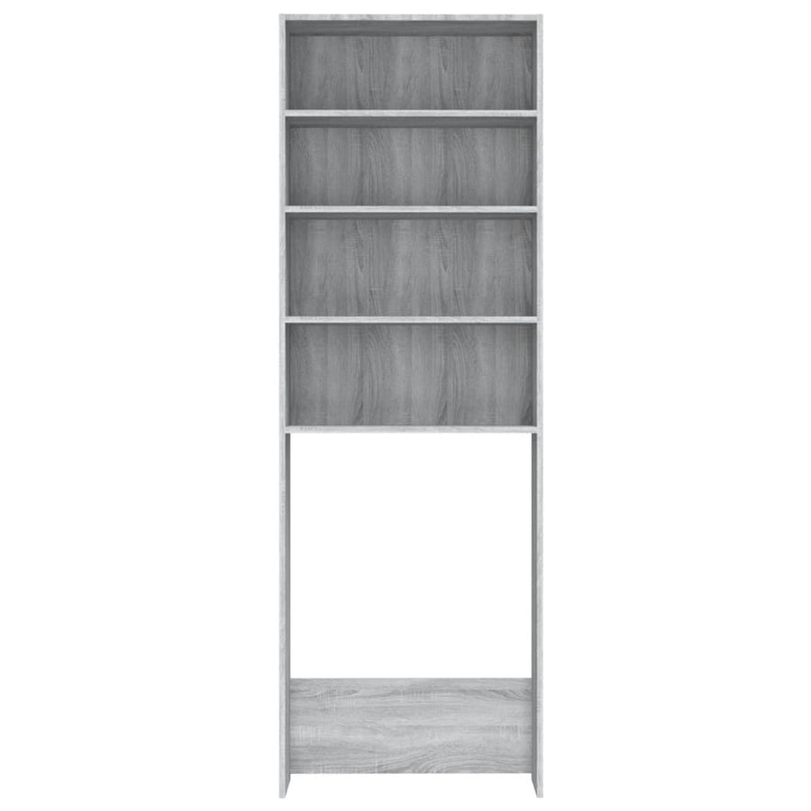 Wasmachinekast 64x24x190 cm grijs sonoma eikenkleurig Grijs sonoma