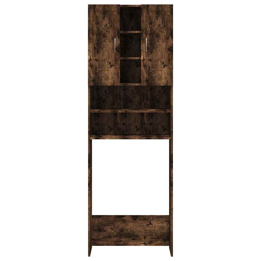 Wasmachinekast 64x25,5x190 cm gerookt eikenkleurig
