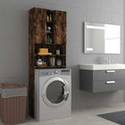 Wasmachinekast 64x25,5x190 cm gerookt eiken