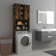 Wasmachinekast 64x25,5x190 cm gerookt eiken