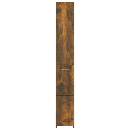 Badkamerkast 25X26,5X70 Cm Bewerkt Hout Kleurig Gerookt eiken