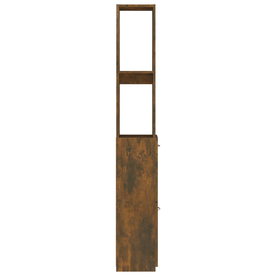 Badkamerkast 25X26,5X70 Cm Bewerkt Hout Kleurig Gerookt eiken