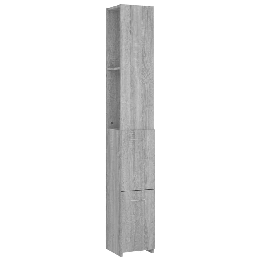 Badkamerkast 25X26,5X70Cm Bewerkt Hout Eikenkleur Grijs sonoma