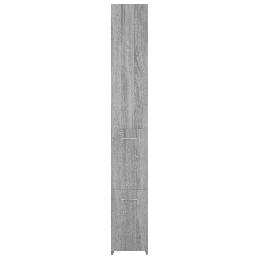 Badkamerkast 25X26,5X70Cm Bewerkt Hout Eikenkleur Grijs sonoma